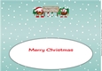 Crazy Christmas Pudding Couple with Mistletoe and big sign BROTHER & PARTNER large dl insert