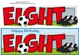 Football Boots & Football in red EIGHT large dl