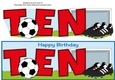 Football Boots & Football in red TEN large dl