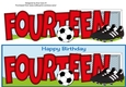 Football Boots & Football in red FOURTEEN large dl