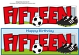 Football Boots & Football in red FIFTEEN large dl