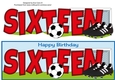 Football Boots & Football in red SIXTEEN large dl