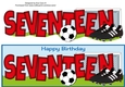 Football Boots & Football in red SEVENTEEN large dl