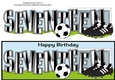 Football Boots & Football with black & white stripes SEVENTEEN large dl