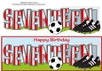 Football Boots & Football with red & white stripes SEVENTEEN large dl