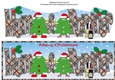 Crazy Christmas Trees couple celebrating Christmas with champagne MUM & PARTNER large dl 2