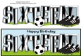 Football Boots & Football with black & white stripes SIXTEEN large dl