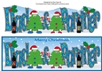 Crazy Christmas Trees couple celebrating Christmas with wine DAD & PARTNER large dl 3