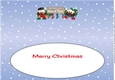 Crazy Scottish Christmas Puddings with big sign NANA & PAPA large dl insert