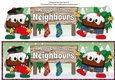 Crazy Scottish Christmas Puddings with big sign NEIGHBOURS large dl