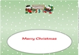 Crazy Scottish Christmas Puddings with big sign NEIGHBOURS large dl insert