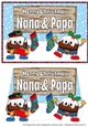 Crazy Scottish Christmas Puddings with big sign NANA & PAPA decoupage