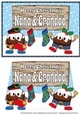 Crazy Scottish Christmas Puddings with big sign NANA & GRANDAD decoupage