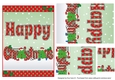 Crazy Christmas Trees playing football CHRISTMAS 5x7 portrait