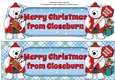 Monty Polar Bear and friend Merry Christmas from CLOSEBURN large dl