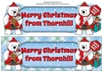 Monty Polar Bear and friend Merry Christmas from THORNHILL large dl