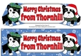 Christmas Freddie and Friend French Bulldogs Merry Christmas from THORNHILL large dl