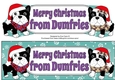 Christmas Freddie and Daisy French Bulldogs Merry Christmas from DUMFRIES large dl