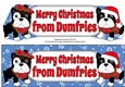 Christmas Freddie and friend French Bulldogs Merry Christmas from DUMFRIES large dl
