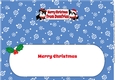 Christmas Freddie and friend French Bulldogs Merry Christmas from DUMFRIES large dl insert