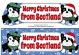 Christmas Freddie and friend French Bulldogs Merry Christmas from SCOTLAND large dl