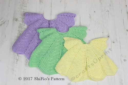 CROCHET PATTERN -Rippled Angel Top  Sizes, 6-12 mths, 1-3yrs, 3-4yrs,  UK & USA Terms  PDF 368 