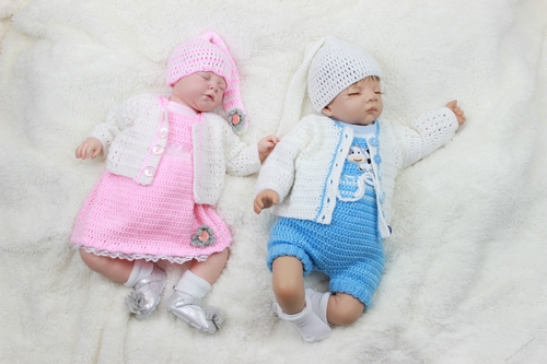 CROCHET PATTERN - CP323 - baby boy & girls sets - preemie, 0-3mth, 3-6mth - UK & USA Terms - PDF