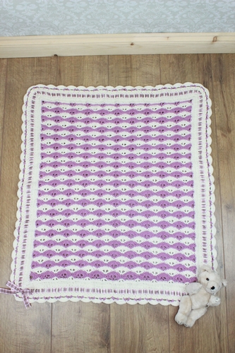CROCHET PATTERN - baby afghan blanket - UK & USA terms - PDF - #304