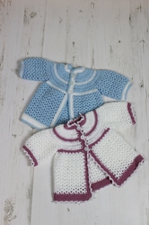 CROCHET PATTERN - baby matinee jacket 0-3mths, UK & USA Terms PDF #364
