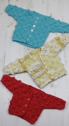 CROCHET PATTERN - baby crochet bobble jacket - Preemie,  0-3mths, 3-6mths -  UK & USA Terms - PDF #309