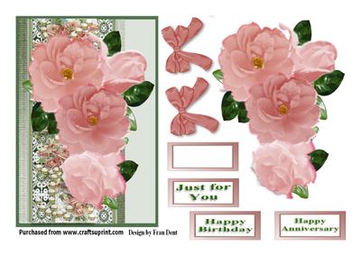 Roses, Bead Ribbon and Lace
