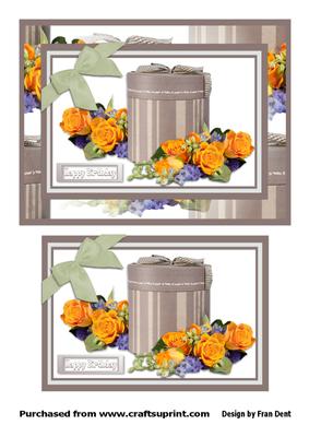 Roses with Hat Box Toppers
