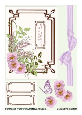 Floral Bouquet on a Frame Step by Step