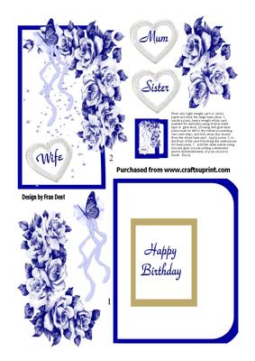 Blue Rose Card