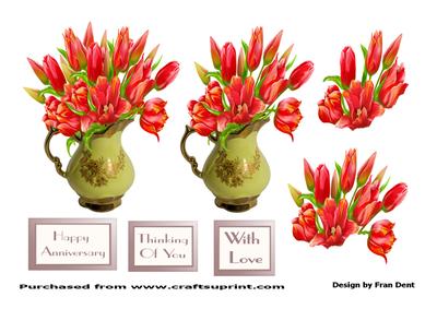 Tulips in a Jug, Step by Step