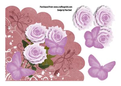 Purple Rose and Butterflies