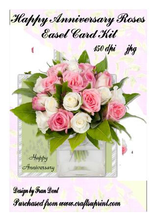 Happy Anniversary Roses Easel Card Kit