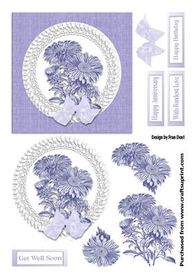 Blue Daisies Step by Step
