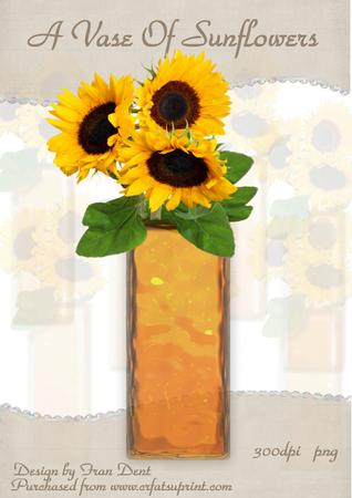 A Vase of Sunflowers
