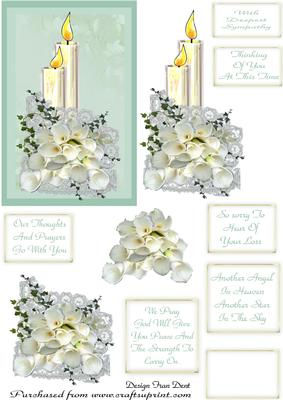 Sympathy Candle with Lilies 2