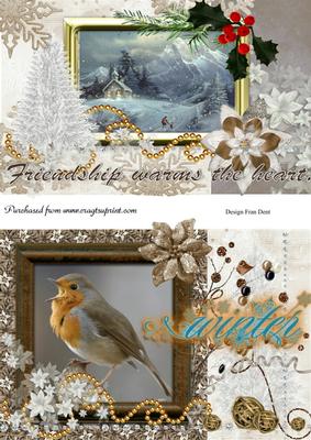 Two Christmas Card Toppers