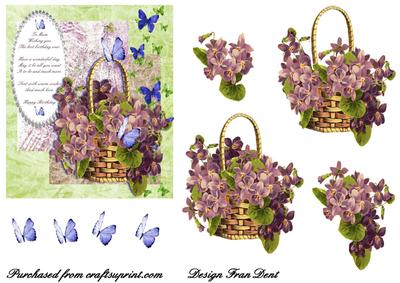 Violets Are Blue Mum Birthday Card