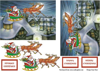 Santa and Sleigh Toppers