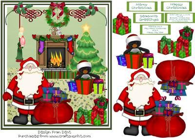 Santa and Friend Deliver the Presents