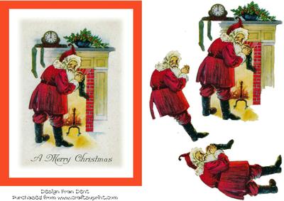Santa Fills the Children's Stockings