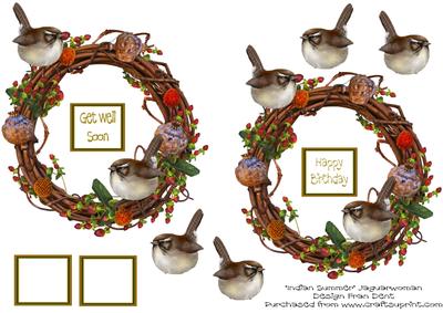 Wren Wreath Toppers