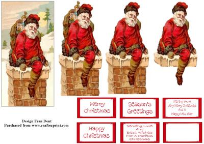 Santa Climbs Out of the Chimney