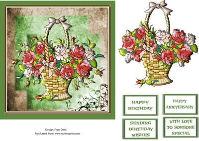 Basket of Assorted Roses