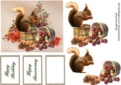 Squirrel Nutkin Enjoying the Fruits of Autumn