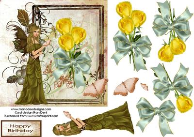 Fairy Butterfly and Roses